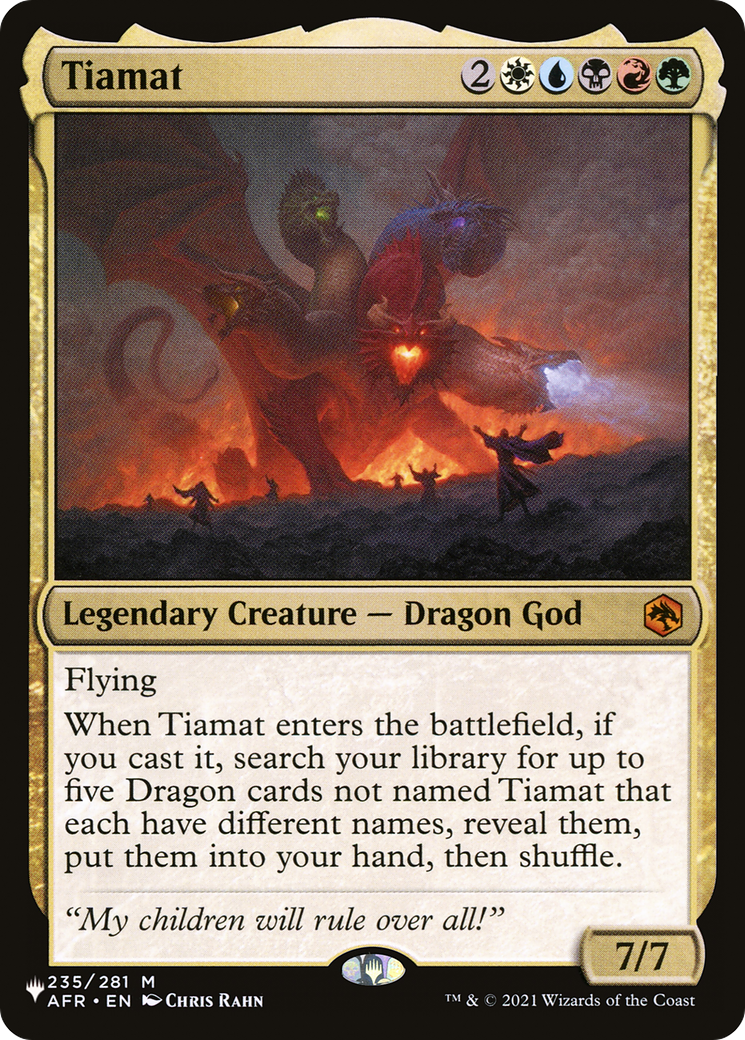 Tiamat (LIST-235/281) - The List