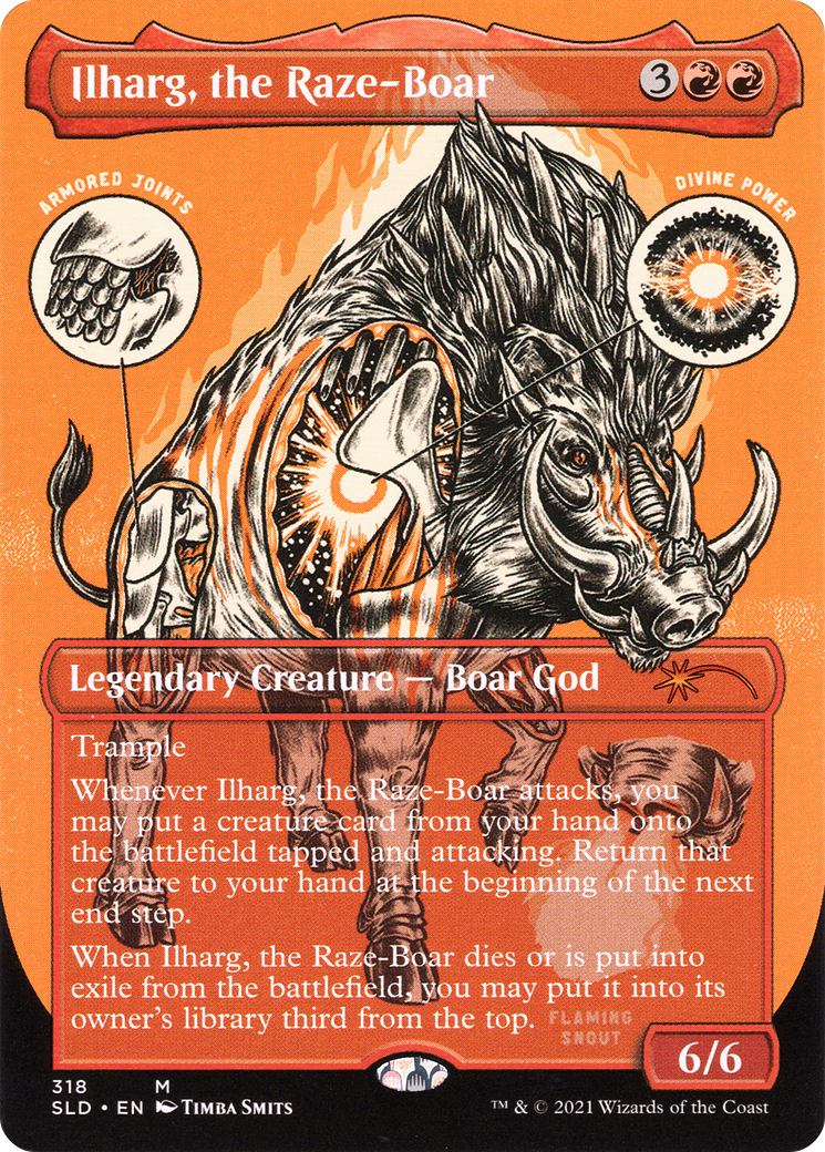 Ilharg, the Raze-Boar (SLD-318) - Secret Lair Drop (Borderless)