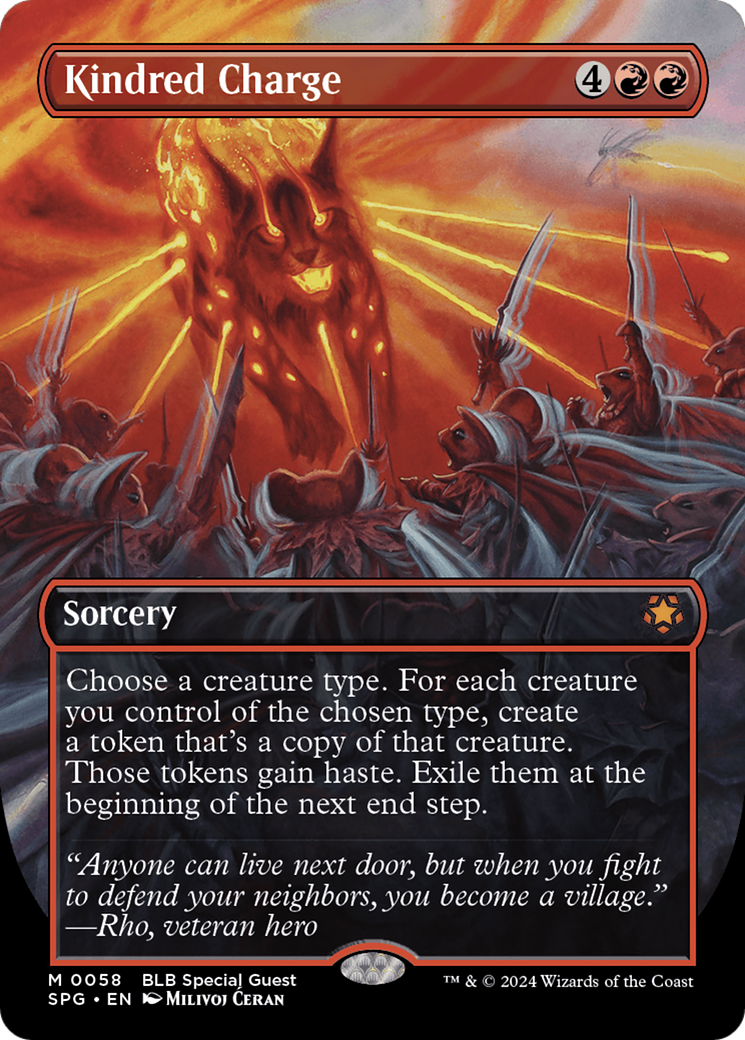 Kindred Charge (Borderless) (SPG-058) - Special Guests (Borderless) Foil
