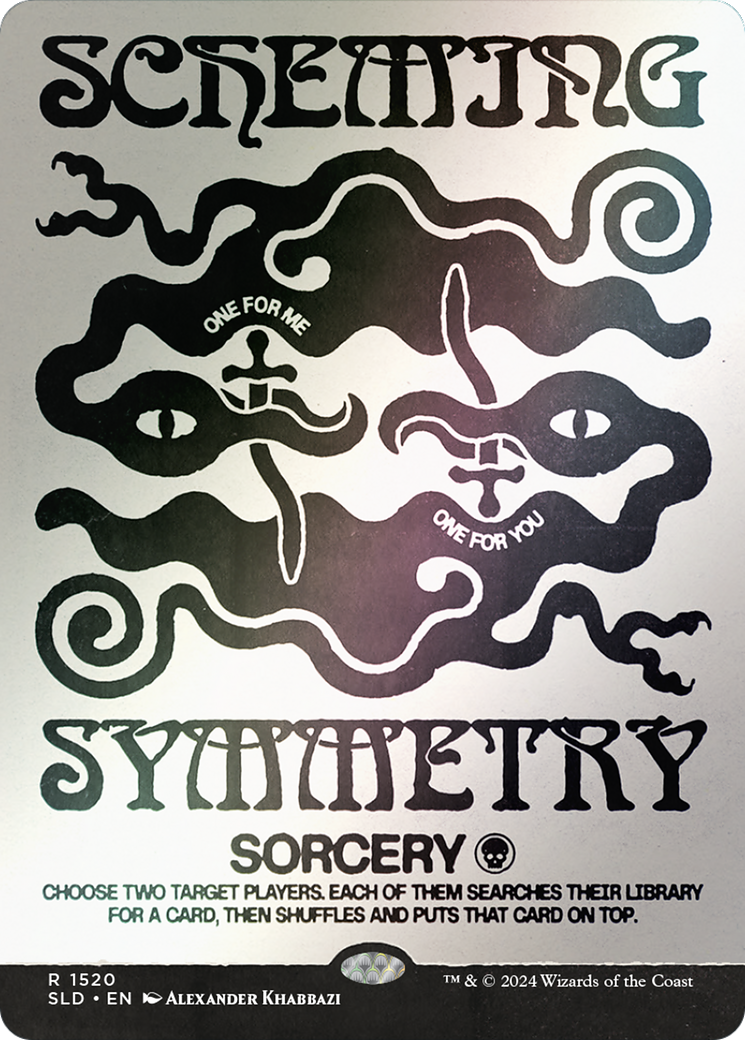 Scheming Symmetry (1520) (Rainbow Foil) (SLD-1520) - Secret Lair Drop (Borderless) Foil