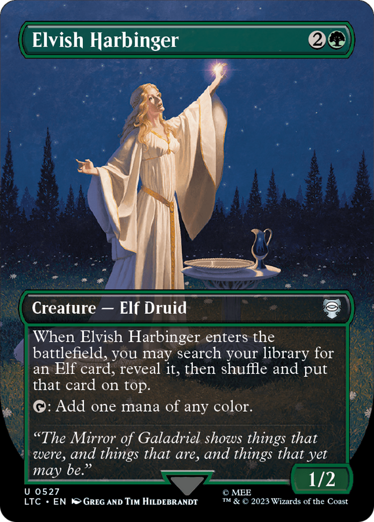 Elvish Harbinger (Borderless) (LTC-527) - Tales of Middle-earth Commander (Borderless)