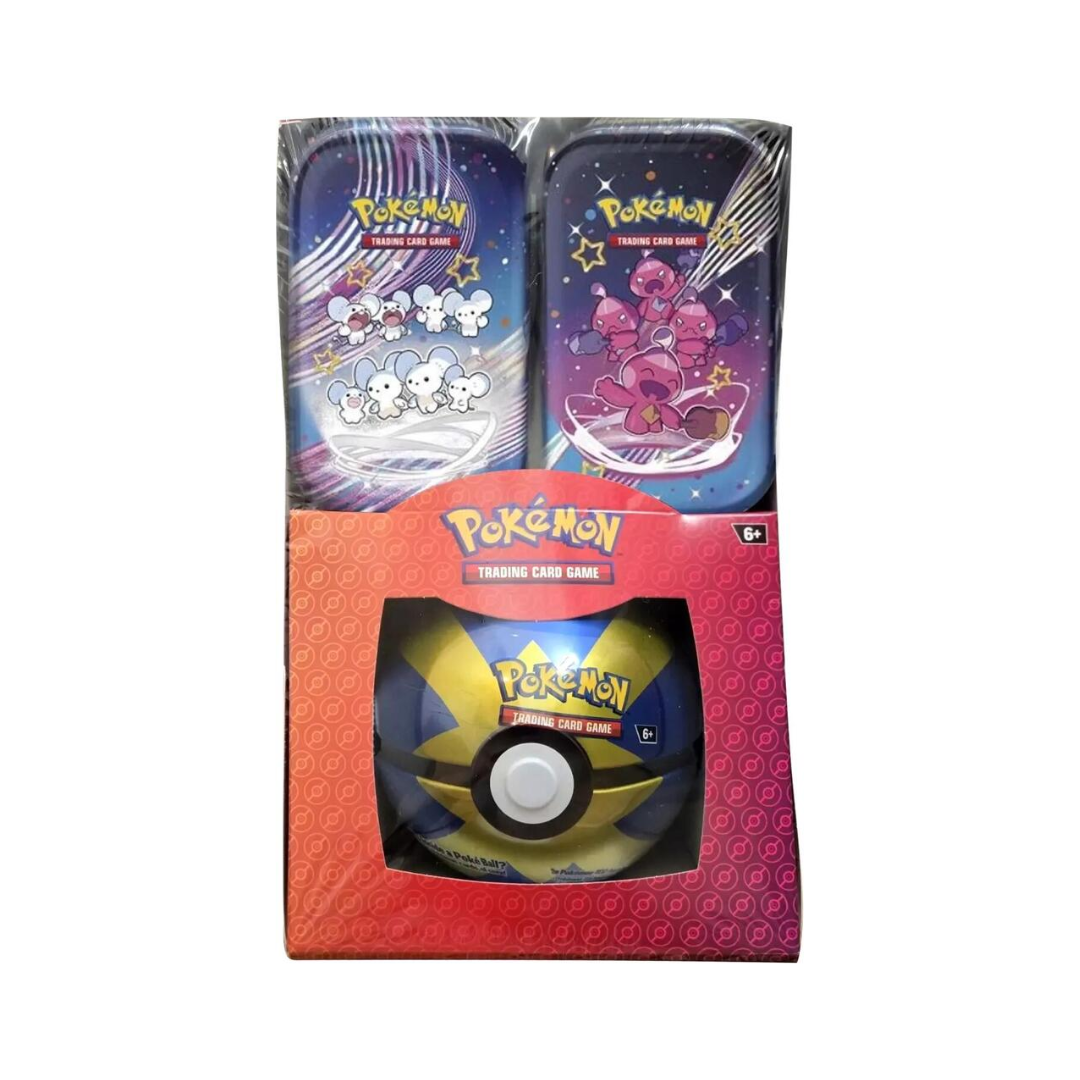 Paldean Fates Mini Tins + Poke Ball Tin