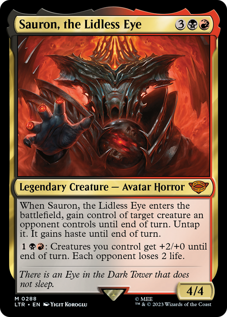 Sauron, the Lidless Eye (LTR-288) - The Lord of the Rings: Tales of Middle-earth Foil