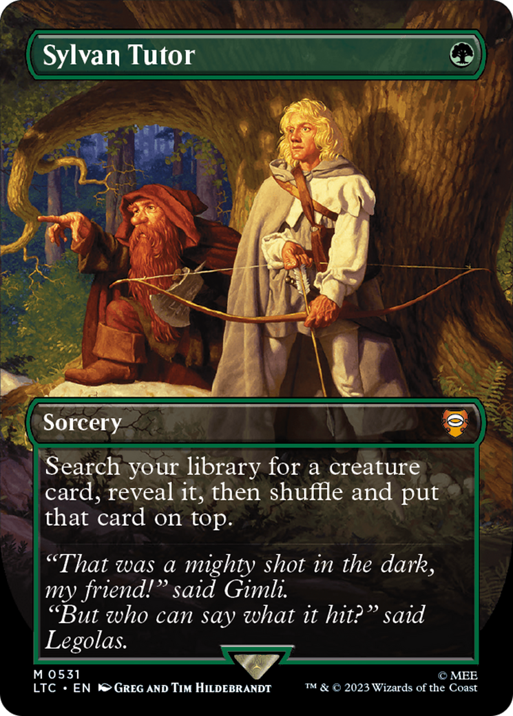 Sylvan Tutor (Borderless) (LTC-531) - Tales of Middle-earth Commander (Borderless)