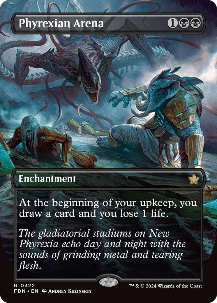 Phyrexian Arena (Borderless) (FDN-322) - Foundations: (enchantment) (Borderless)