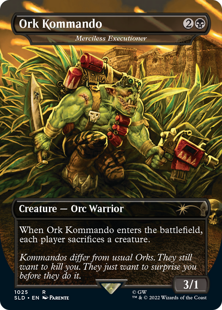 Ork Kommando - Merciless Executioner (Borderless) (SLD-1025) - Secret Lair Drop / Ork Kommando (Borderless)