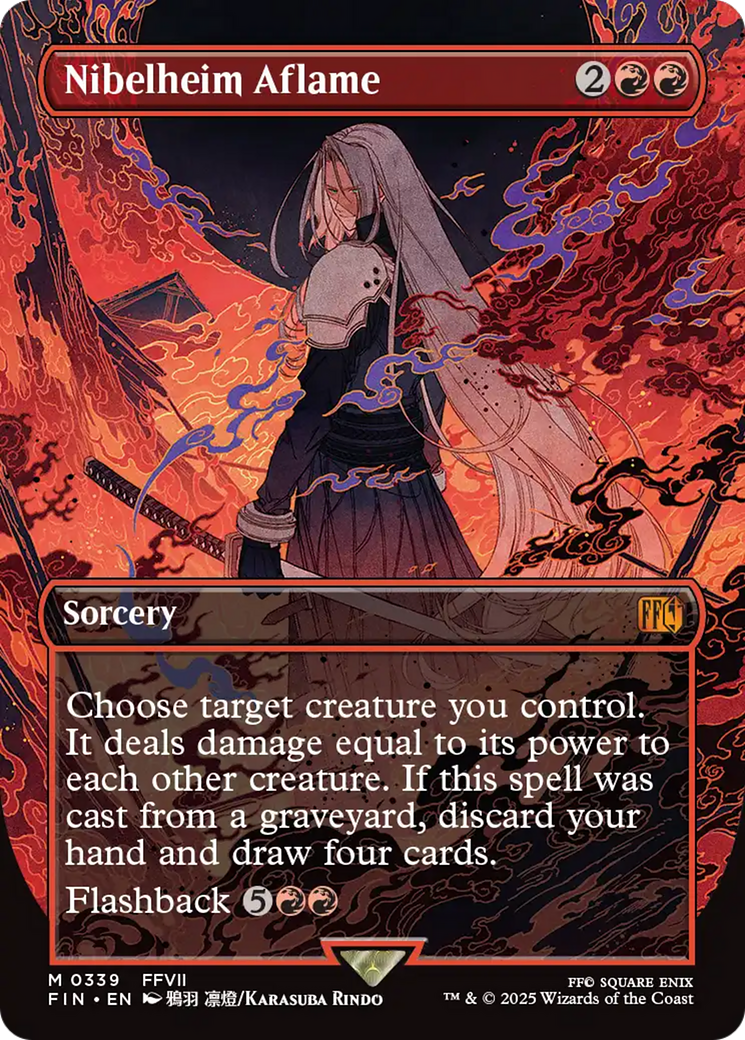 Nibelheim Aflame (Borderless) (FIN-339) - FINAL FANTASY (Borderless) Foil