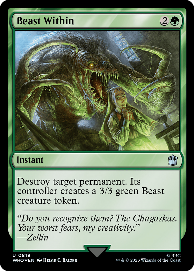 Beast Within (Surge Foil) (WHO-819) - Doctor Who Foil