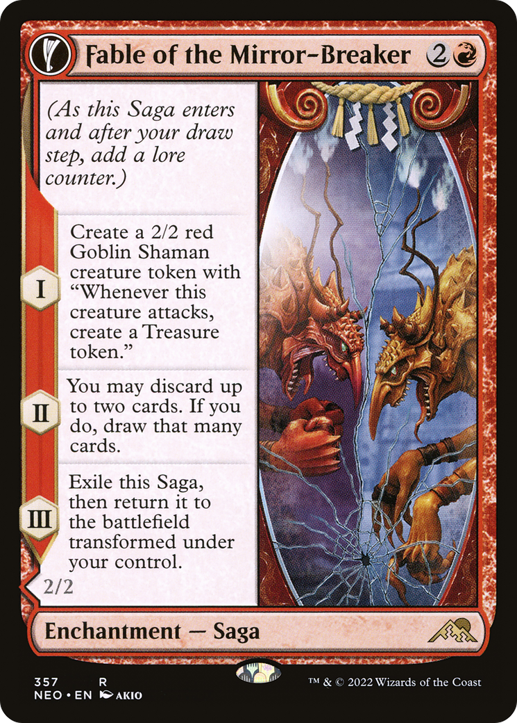 Fable of the Mirror-Breaker (Showcase) (NEO-357) - Kamigawa: Neon Dynasty: (Showcase, fandfc) Foil