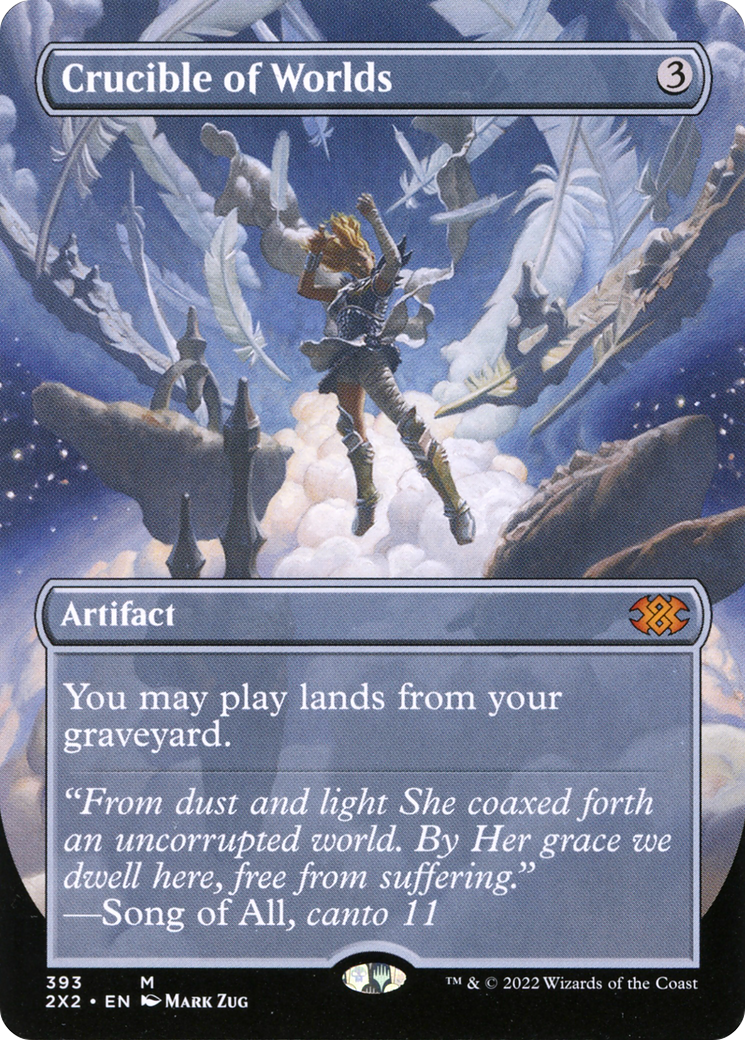 Crucible of Worlds (Borderless) (2X2-393) - Double Masters 2022 (Borderless) Foil