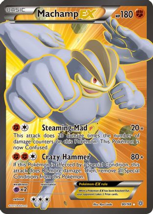 Machamp EX (90 Full Art)/98 - XY  Ancient Origins Holofoil