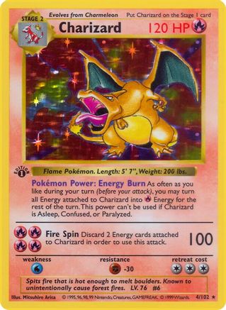 Charizard - Base Set Shadowless Unlimited Holofoil