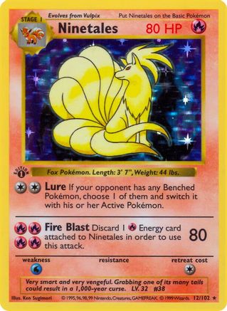 Ninetales - Base Set Shadowless Unlimited Holofoil