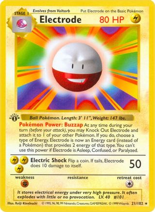 Electrode - Base Set Shadowless Unlimited