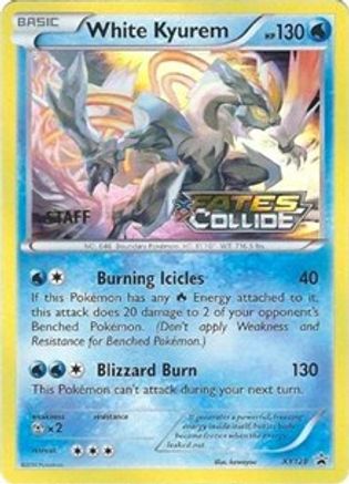 White Kyurem - XY128 (Prerelease) [Staff] - XY Promos Holofoil
