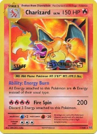 Charizard - 11/108 (Prerelease) - XY Promos Holofoil