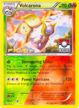 Volcarona - 15/114 (Pokemon League) [1st Place] - League & Championship Cards Reverse Holofoil