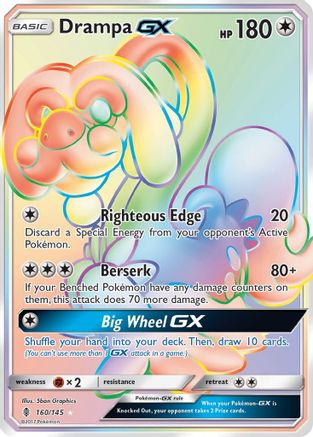 Drampa GX (Secret)/145 - SM  Guardians Rising Holofoil
