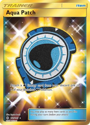 Aqua Patch (Secret)/145 - SM  Guardians Rising Holofoil