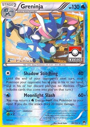 Greninja - 40/122 (League) [2nd Place] - League & Championship Cards Reverse Holofoil