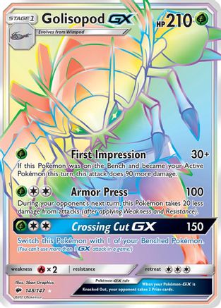 Golisopod GX (Secret)/147 - SM  Burning Shadows Holofoil