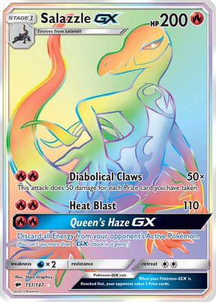 Salazzle GX (Secret)/147 - SM  Burning Shadows Holofoil
