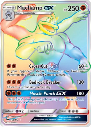 Machamp GX (Secret)/147 - SM  Burning Shadows Holofoil