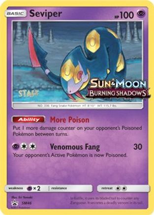 Seviper - SM46 (Prerelease) [Staff] - SM Promos Holofoil