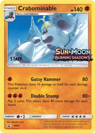 Crabominable - SM47 (Prerelease) [Staff] - SM Promos Holofoil