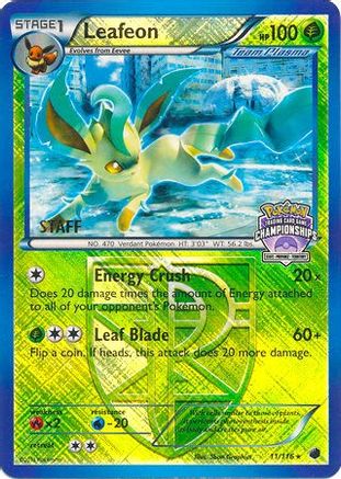 Leafeon - 11/116 (State Championships) [Staff] - League & Championship Cards Reverse Holofoil