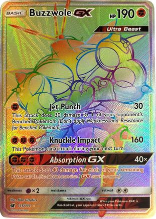 Buzzwole GX (Secret)/111 - SM  Crimson Invasion Holofoil
