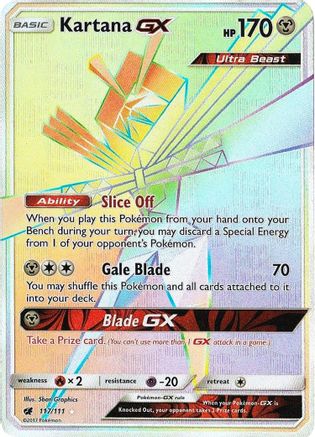 Kartana GX (Secret)/111 - SM  Crimson Invasion Holofoil