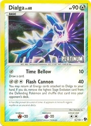 Dialga - 16/106 [Platinum] - Burger King Promos Reverse Holofoil