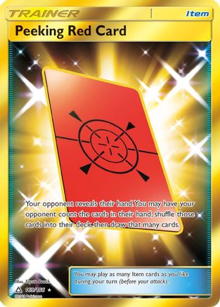 Peeking Red Card (Secret Rare)/156 - SM  Ultra Prism Holofoil