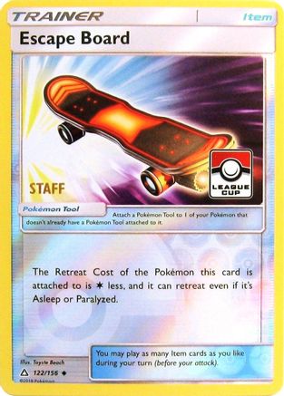 Escape Board - 122/156 (League Cup) [Staff] - League & Championship Cards Reverse Holofoil