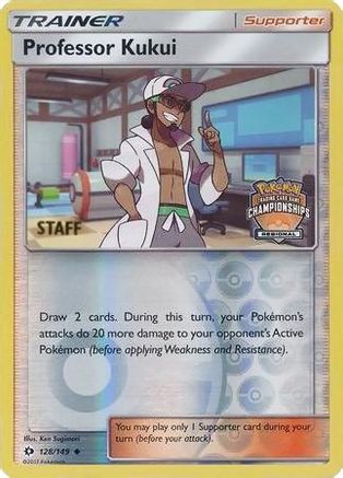 Professor Kukui - 128/149 (Regional Championships) [Staff] - League & Championship Cards Reverse Holofoil