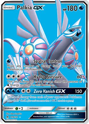 Palkia GX (Full Art)/131 - SM  Forbidden Light Holofoil