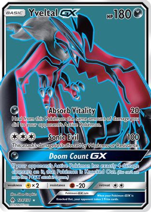 Yveltal GX (Full Art)/131 - SM  Forbidden Light Holofoil