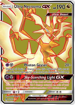 Ultra Necrozma GX (Full Art)/131 - SM  Forbidden Light Holofoil