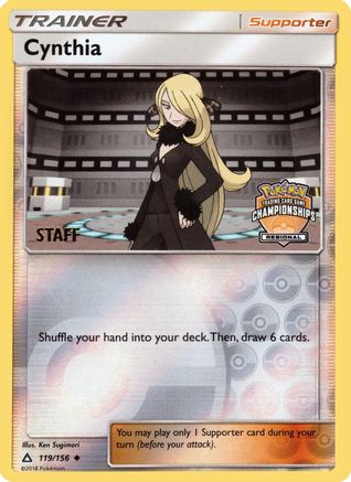 Cynthia - 119/156 (Regional Championships) [Staff] - League & Championship Cards Reverse Holofoil