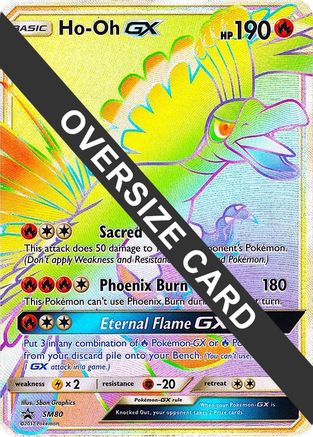 Ho-Oh GX - SM80 (SM Black Star Promo) - Jumbo Cards Holofoil