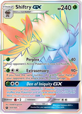Shiftry GX (Secret)/168 - SM  Celestial Storm Holofoil