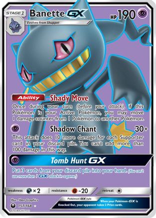 Banette GX (Full Art)/168 - SM  Celestial Storm Holofoil