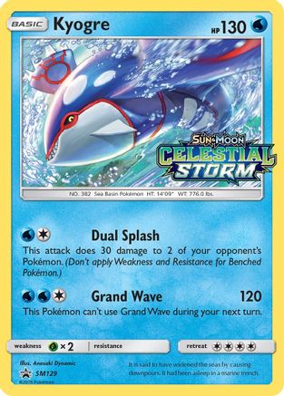 Kyogre - SM129 (Prerelease)/248 - SM Promos Holofoil