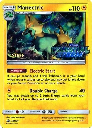 Manectric - SM130 (Prerelease) [Staff] - SM Promos Holofoil
