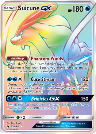 Suicune GX (Secret)/214 - SM  Lost Thunder Holofoil