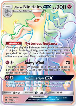 Alolan Ninetales GX (Secret)/214 - SM  Lost Thunder Holofoil