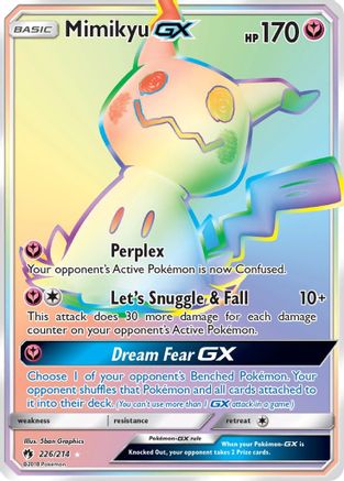 Mimikyu GX (Secret)/214 - SM  Lost Thunder Holofoil