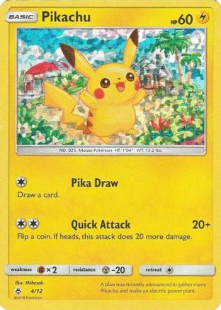 Pikachu - 4/12/12 - McDonalds Promos 2018 Holofoil