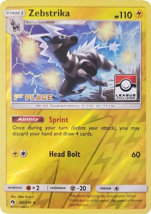 Zebstrika - 82/214 (League Challenge) [1st Place] - League & Championship Cards Reverse Holofoil